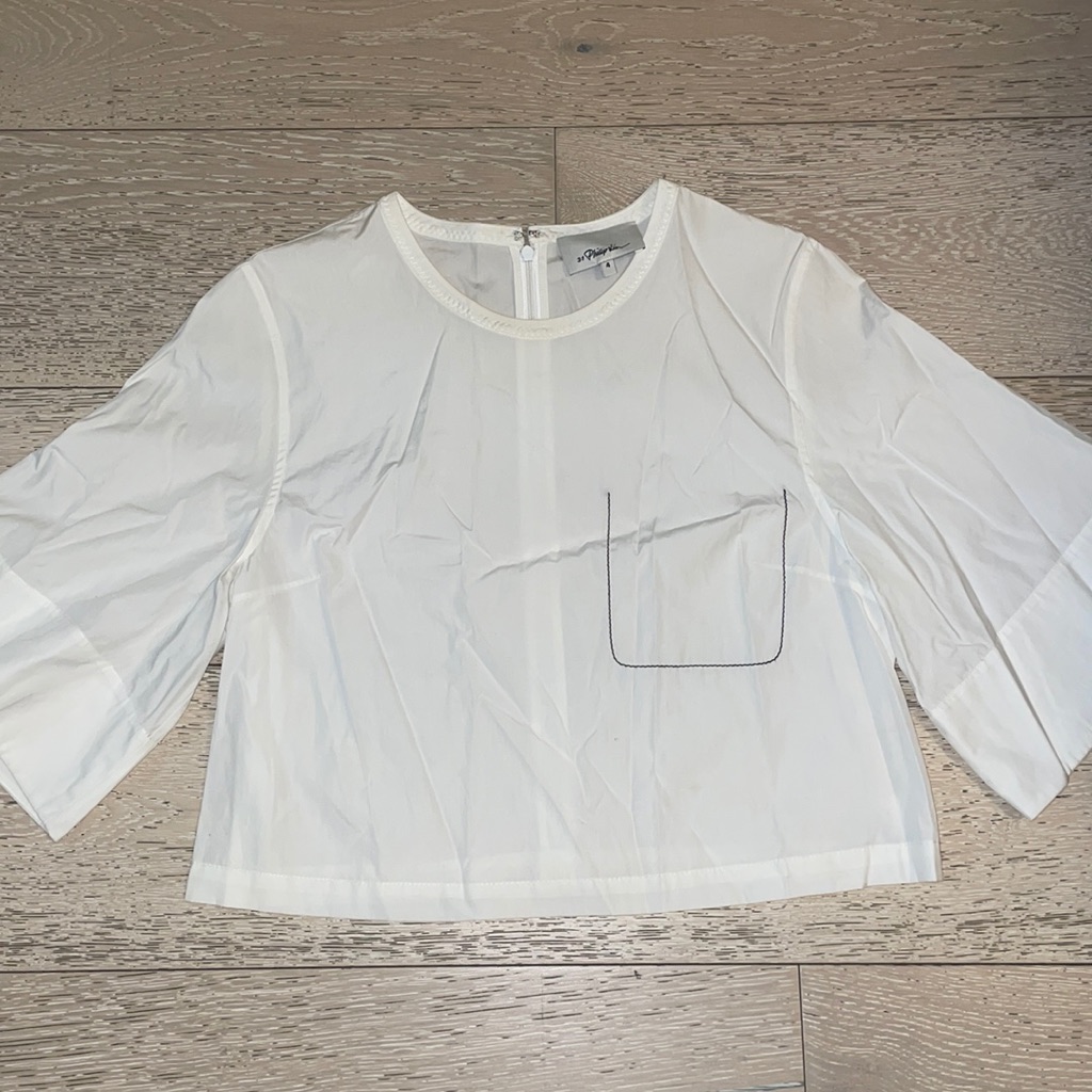 Phillip Lim Cropped White Shirt